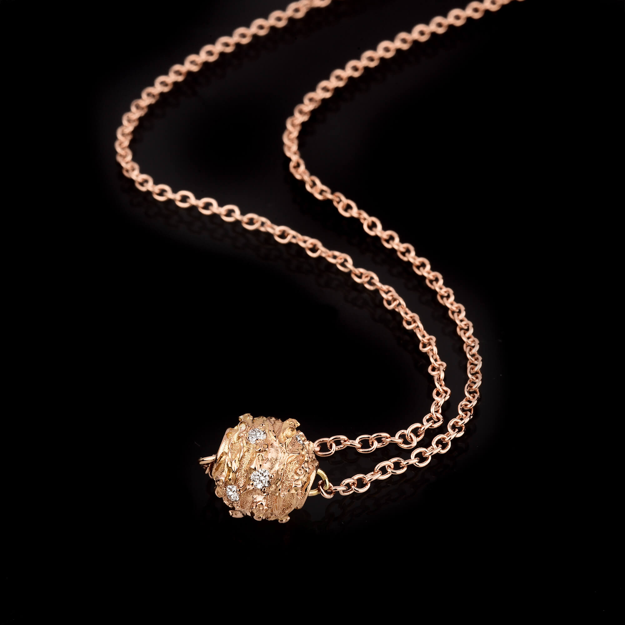 5 Oro rosa 18KT e diamanti naturali bianchi